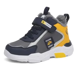 Winter Boys Buty Kids Sneakers utrzymują ciepło pluszowe buty sportowe dla dzieci, prowadzenie lekkich butów na wysokim poziomie