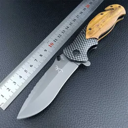Hot Selling Browning X50 Olive Wood Assisted Flipper Pocket Knife Handle Everyday Carry Outdoor Tactical Camping Survival EDC Tools for Gift Knife 3300 940 3300 535