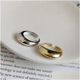 Band Rings Fashion Statement For Women 100% 925 Sterling Sier Indraged Concave and Convex Cambered Open Rrop Delivery Jewely DHFC9