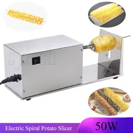 110V 220V Electric Efficient Potato Tower Machine Spiral Slicer Manual Stretching
