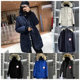 Down Jacket Women's and Men's Medium Length Winter New Canadian Style Overcame Lovers's Working Clothes Thick Goose Down Jacket Men Clothing XS-2XL MK