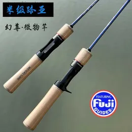Båtfiskespängar Seeschbass Bait Finesse System UL Spinning Casting Fishing Rod Fuji Guider Carbon Fiber 2 Pieces 1,5m 1,68 1-7G för öringfiske Q231031