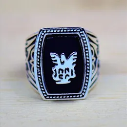 Punk Vintage Fashion Jewelry 18k Białe Złoto Nowa wersja pamiętników wampirów Jeremy Men Wedding Pierścień dla miłośników GI253H