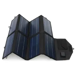 Trådlösa laddare 50W Monokristallin solpanel Portable Foldbar laddare Mobiltelefon Power Bank för Cam Handing Drop Delivery Cell OTSFM