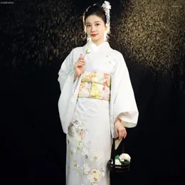 민족 의류 2023 기모노 드레스 일본 스타일의 공작 공작 플로럴 프린트 느슨