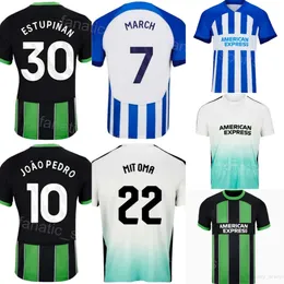 MENS FC 7 mars Soccer Jerseys 9 Joao Pedro 13 Gross 30 Estupinan 11 Gilmour 28 Ferguson 22 Mitoma Football Shirt Kits Team Club 23-2024 Pure Cotton Bulaidun