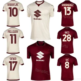 Mens 19 Bellanova Soccer Jerseys Torino 28 Ricci 16 Vlasic 11 Pellegri 4 Buongiorno 8 Ilic 10 Radonjic 91 Zapata 13 Rodriguez Football Shirt Kits Team Club 2023-2024