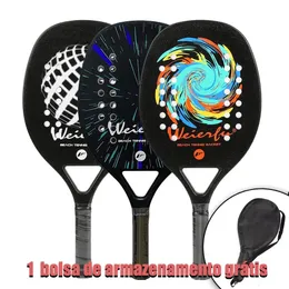 Tennis Rackets High Quality Professional Carbon Fiber Soft EVA Foam Beach Racket 231031
