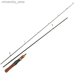 Canne da pesca per barche Manico in legno Punta solida in carbonio Canna da pesca alla trota cena leggera 602UL L potenza 1.4 1.7 1.8 m 3 sezioni canna da spinning ad azione rapida Q231031