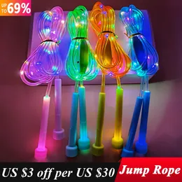 Jump Ropes 2.8m Speed Skipping Rope Children'S Luminous Jump Rope Weight Loss Student Sports Portable Fitness Equipment Kids Men Women Gym 231031