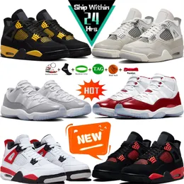 Jumpman Mens 4 11 Shoes 4s 11s Frozen Moments Red Thunder Cement Cool Grey Midnight Navy Black Cat Cherry Dmp Concord Bred Womens Sneakers Sports Trainers