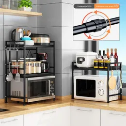 Kök förvaring MROSAA 2-Tier/3-Tier Microwave Shelf Rack Spice Organizer Badrum Bokskor Shelve