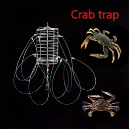 Accessoires de pêche 1 pièce, outil de capture, piège à leurre, Cage à appâts en acier inoxydable, matériel d'alimentation pour poissons, adapté au crabe, au homard, aux crevettes et aux écrevisses 231030