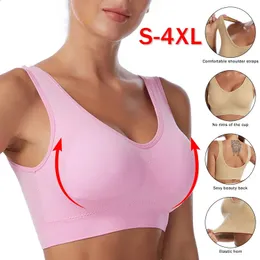 BRAS SEXY KVINNER BH PLUS STORLEK Sömlös andningsbar Brassiere Wire Free BRALETTE Underkläder Bekväm Aktiv vadderad Brassiere Crop Top 231030