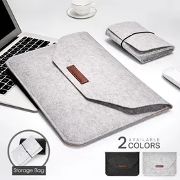 Laptop Bags Laptop Bag Sleeve 12 13.3 14 15 16 Inch Wool Felt Notebook Tablet Case Cover For Air 13 Magicbook Matebook 231030