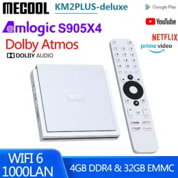 Mecool KM2 Plus Deluxe Android 11 TV Box Amlogic S905x4 Google Certified Netflix 4K ATV Box 5G WiFi 6 Dolby Atmos Audio TVBox