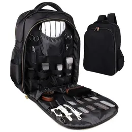 Saç salonu berber malzemeleri sırt çantası portatif Clippers organizatör saç stilist aletleri çanta büyük kapasiteli seyahat torbası salon depolama omuzları çanta 231030