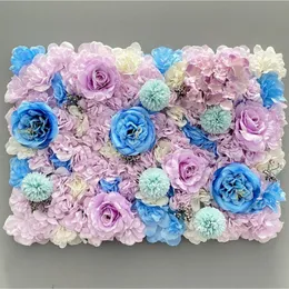 New wedding supplies hotel background decoration Rose peony hydrangea silk flower plastic grid row simulation flower wall flower