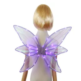 LED Princess Elf Fairy Wing Wings For Kids Happy Birthday Decorations Costum