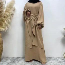 الملابس العرقية عيد العناية بالنساء المسلمة أبايا فستان 2 قطعة مجموعة الحفلات رامضان دبي الفانوس الفواني