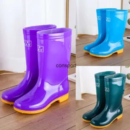 Designer Women Mid-Calf Boot Ladies Waterproof Rubber Knee Outdoor Shoes Female Winter Fur Warm High Quality Rain Boots Q1216