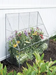 정원사의 공급 회사 치킨 와이어 클로체 플랫 백 크롭 쿠프 쿠프 튼튼한 금속 꽃 정원 식물과 뒤뜰 채소 커버 보호기