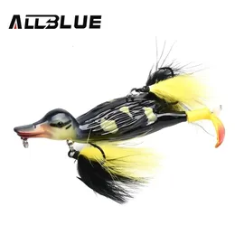 Fishing Accessories ALLBLUE 3D STUPID DUCK Topwater Lure Floating Artificial Bait Plopping and Splashing Feet Hard Tackle Geer 231030
