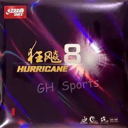 Raquetes de tênis de mesa Hurricane 8 Hurricane8 Pips em borracha com esponja PingPong 231030