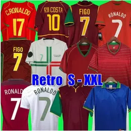 RONALDO Retro Soccer Jerseys 1998 1999 2010 2012 2002 2004 2006 RUI COSTA FIGO NANI PEPE Classic Football Shirts Camisetas de futbol Portugal Vintage