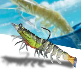 Fishing Accessories 7cm 9cm 7g 12g Bait Shrimp Soft Luminous Artificial Prawn With Hook Jigs Lure Swimbait Wobbler Spinning Tackle 231030