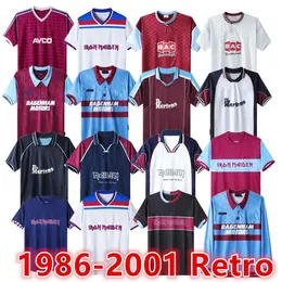 1986 89 Ham Retro Soccer Jerseys Iron Maiden 1990 95 97 Di Canio Kanoute Lampard 1999 2001 2008 2010 2011 Fotbollströjor Män uniformer666666