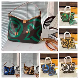 Tasarımcı Asla Omuz Tam Çanta Kadınlar Çanta Vintage Alışveriş Tote Müşterisi Cüzdan Graffiti Lüks Cross Vücut Çöp Hobo Akşam Debriyaj Lady Hobo Sırt Çantası