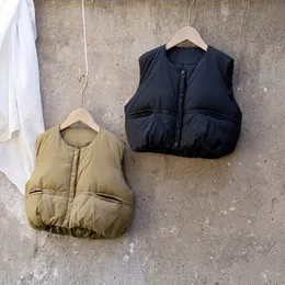 Gilet invernale per bambini Gilet Gilet Corea Piumino per bambini Cappotto ispessito Giacca Ragazzi Ragazze Gilet caldo per esterni 1-5 anni 231030