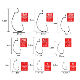 30pcs/50pcs/100pcs Fishing Hook Carbon Steel Wide Crank Offset Fishhook For Soft Lure Bass Barbed Carp Fishing Tackle Worm Hook FishingFishhooks carbon steel