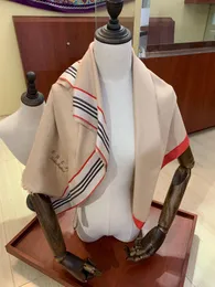 Роскошный новый однотонный полосатый шаль высокого качества, шелковый кашемировый шарф, зимний комфорт, тепло, модные аксессуары, классический дизайн, семейный женский подарочный шарф