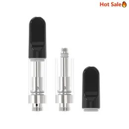 0.5ml 1ml Black White Ultra-low Price Warehouse Atomizers Ceramic Coil Vape Cartridges Empty Oil Tank 510 Thread Thick Oil Cartridge Glass Tank Vape Pen In Stock