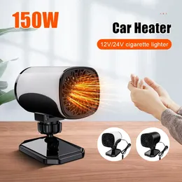 Grzeźby domowe 2-w-1 grzejnik samochodowy 12V 150 W przenośny wentylator samochodowy ogrzewanie i chłodzenie 360 ​​stopni obrotowy defoamer Winter Heatter 231031