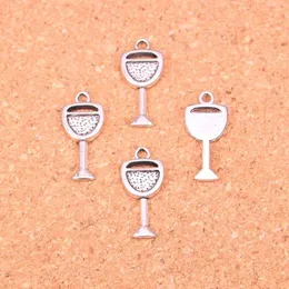 156 Stück antik versilberte Weinglas-Charms-Anhänger für europäische Armbänder, Schmuckherstellung, DIY, handgefertigt, 20 9 mm279 W
