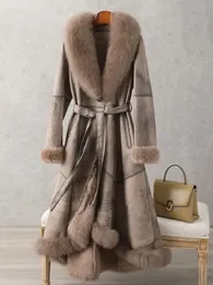 Women 'Blends 2023 Winter Faux Fur Parka Long Warm Down Cotton Coat Ladies Luxury Big Twlar Jacket Sciet Over