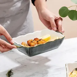 食器セットは家庭用バイノーラルセラミックベーキングトレイチーズ焼きライスプレート料理オンラインセレブリティクリエイティブテーブルウェアマイクロ波オーブン