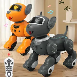 Electric RC Animals Children RC Toy 2 4G Remote Control Intelligent Robot Dog Training Teasing Walking Touch Interaction Etc Stunts Electronic Pets 231030