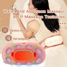 Другие предметы для массажа Электрический массажер для спины Вибрационный нагревательный пояс для талии и живота Облегчение менструального цикла Релаксация боли 231030