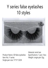 10Style utan logotyp Mink Eyelash False Eyelashes Natural Long Fake Eyelash Extension Thick Cross Faux 3D Mink Eyelashes4544093