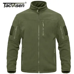 Mens jaquetas Tacvasen Full Zip Up Exército Tático Militar Térmico Trabalho Caloroso Coats Safari Outwear Windbreaker 220901