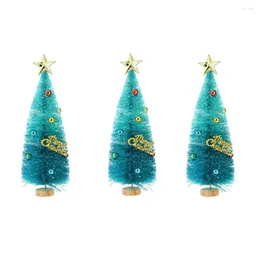 크리스마스 장식 인공 나무 장식 축제 아이템 3pcs 홈 테이블 Navidad Xmas Ornaments DIY를위한 흰색 녹색 블루 미니