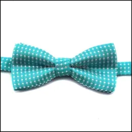 Party Decoration Childrens Bow Tie Pet Dog Idea Bowknot Wave Point Collar Isignina Children Ties Child Jewelry Yarn Dyed Polyester 2 Dhmce