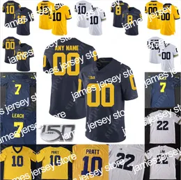 Jerseys de futebol 2022 Michigan Wolverines Jersey de futebol Aidan Hutchinson Michael Danna Khaleke Hudson Glasgow Luke Schoonmaker Giles Jackson Michael