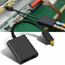 Cabos de computador 1 a 2 Splitter Optical Fiber Duplicator Adaptador para Toslink Digital Audio Cable Male feminino