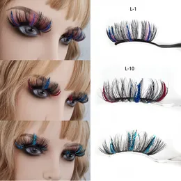 Halloween False Eyelash Costume Dramatic Fluffy False Eyelashes L￤mplig till jul ny￥rsfest cosplayer