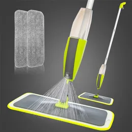 Parti dei tamponi per pavimenti Mop Mop a spruzzo d'acqua Mop piatti pigri Maniglia Strumenti per la pulizia della casa Detergente per pavimenti con cuscinetti in microfibra riutilizzabili di ricambio 220901